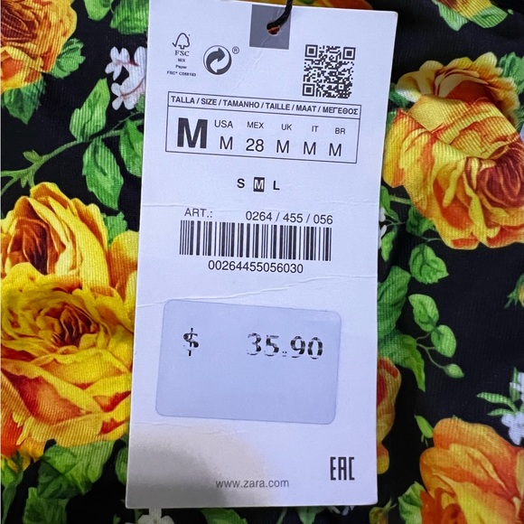 Zara Floral Top! Twist halter neck bodysuit! Perfect for spring and summer! - Picture 5 of 6